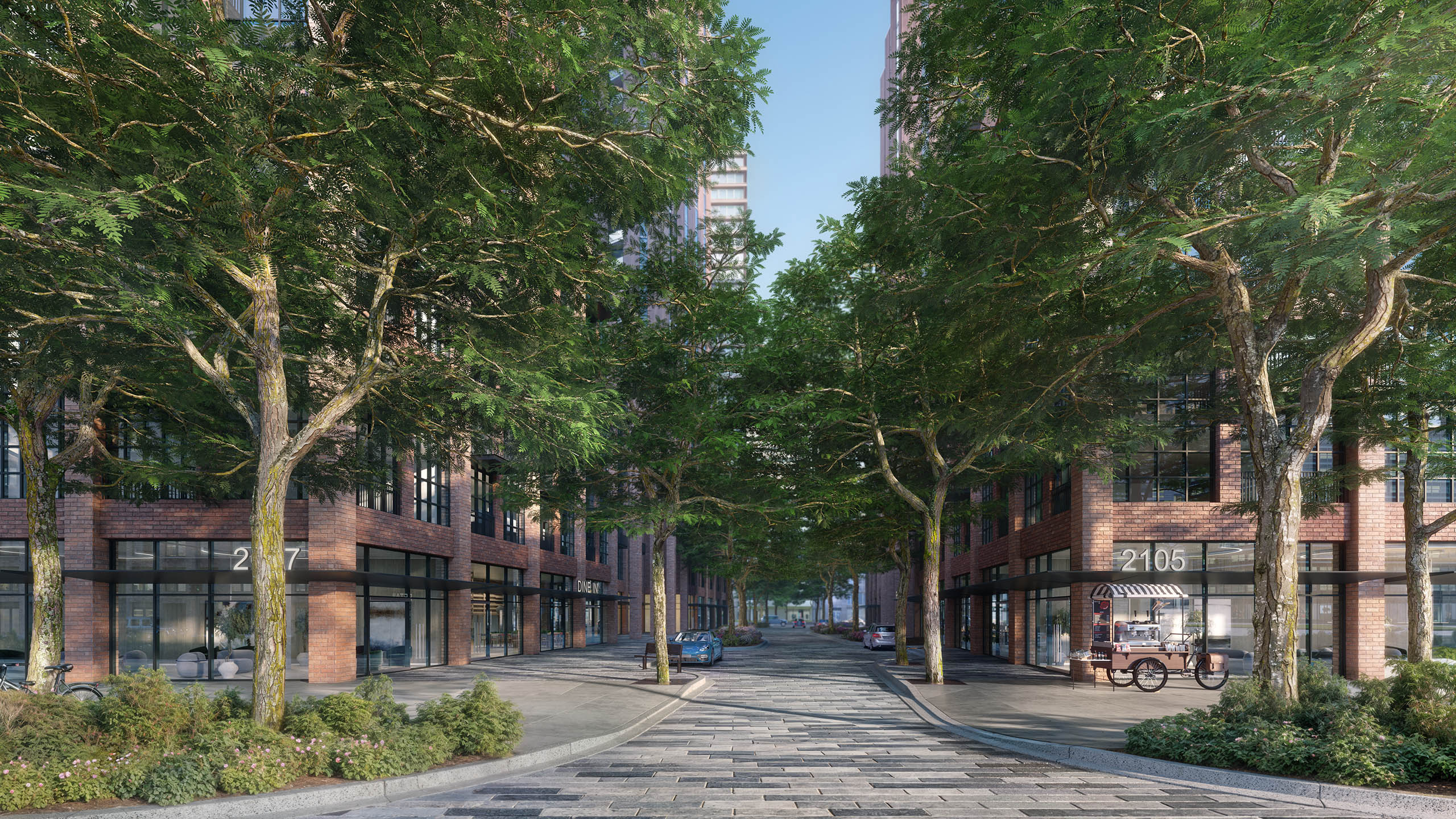 Realistic photoscanned honeylocust tree 3D model collection by Scanlabz for V-Ray and 3ds Max visualization projects