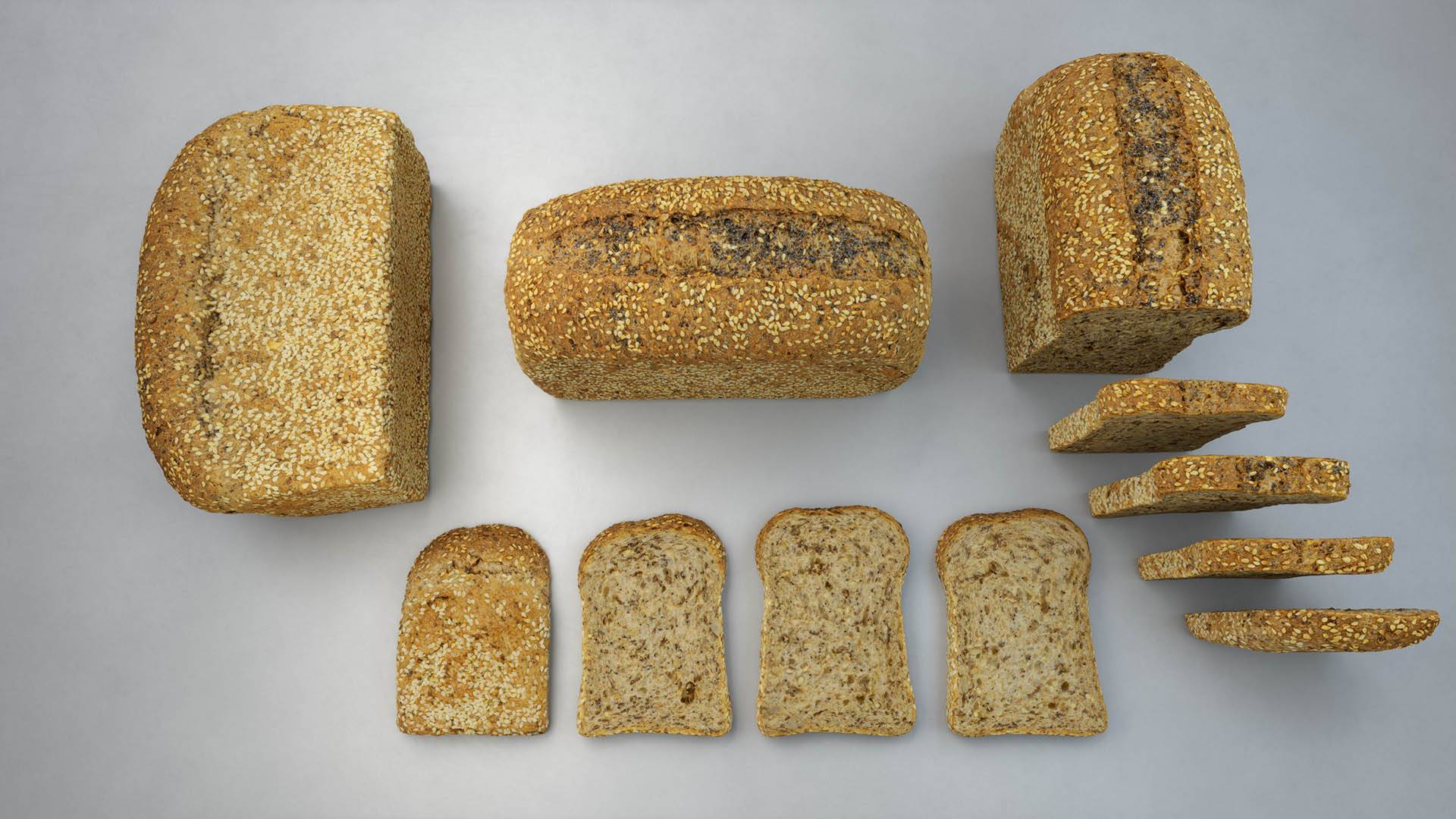3D bread model from Scanlabz bakery collection, featuring handcrafted texture detail and optimized mesh for efficient rendering