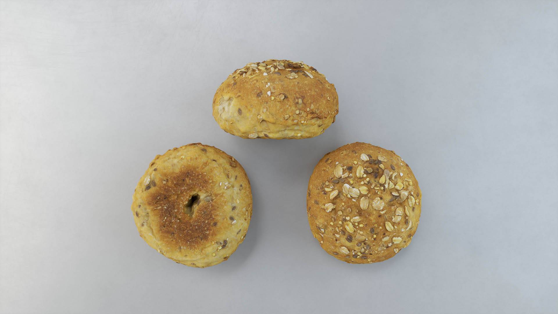 Photorealistic 3D bun model from Scanlabz bakery collection, compatible with 3ds Max and V-Ray, designed for high-quality digital rendering and visualization